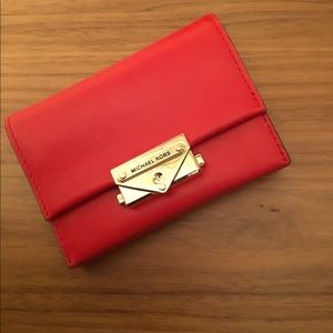 Michael Kors card case in red.